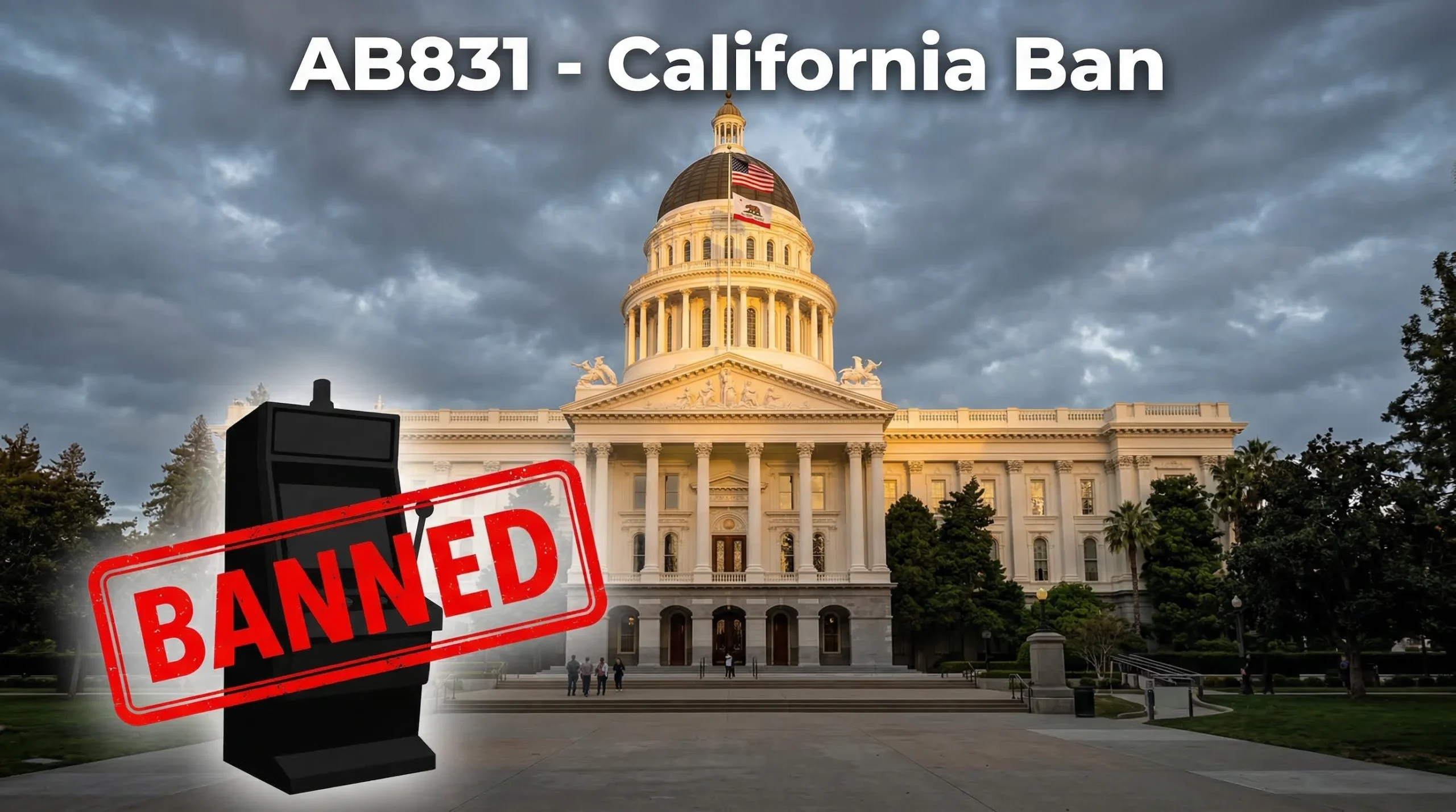 California AB831 sweepstakes casino ban law 2026
