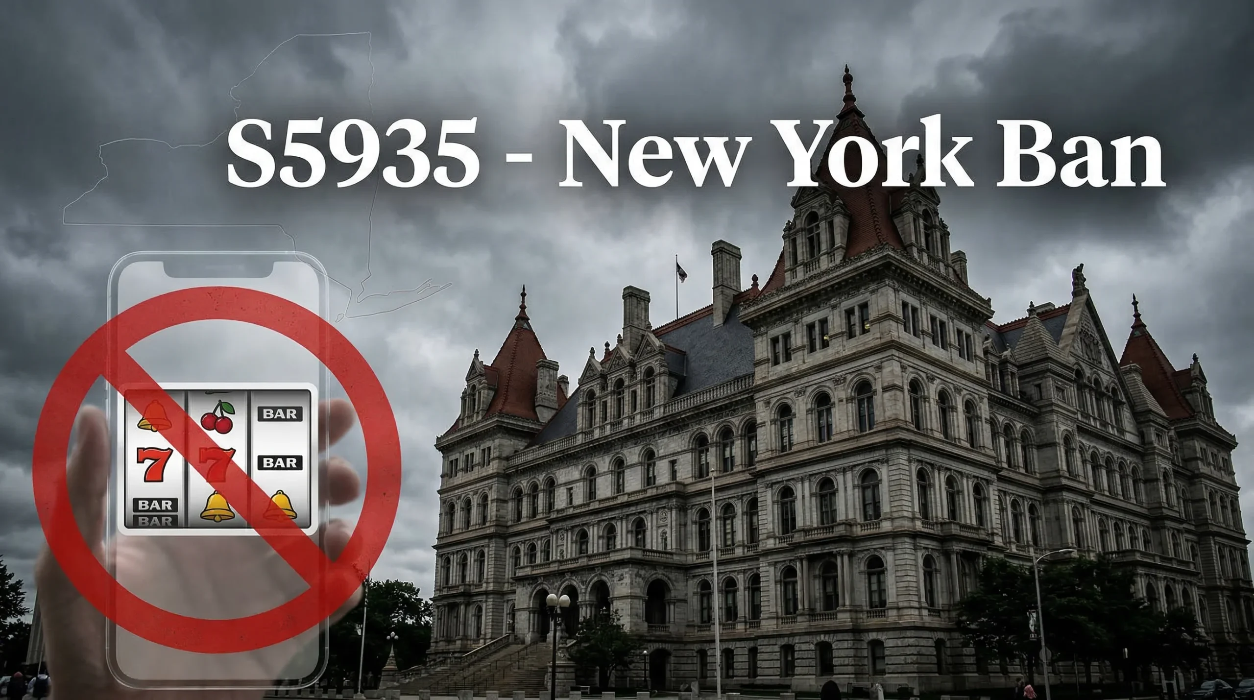 New York S5935 sweepstakes casino ban legislation 2025