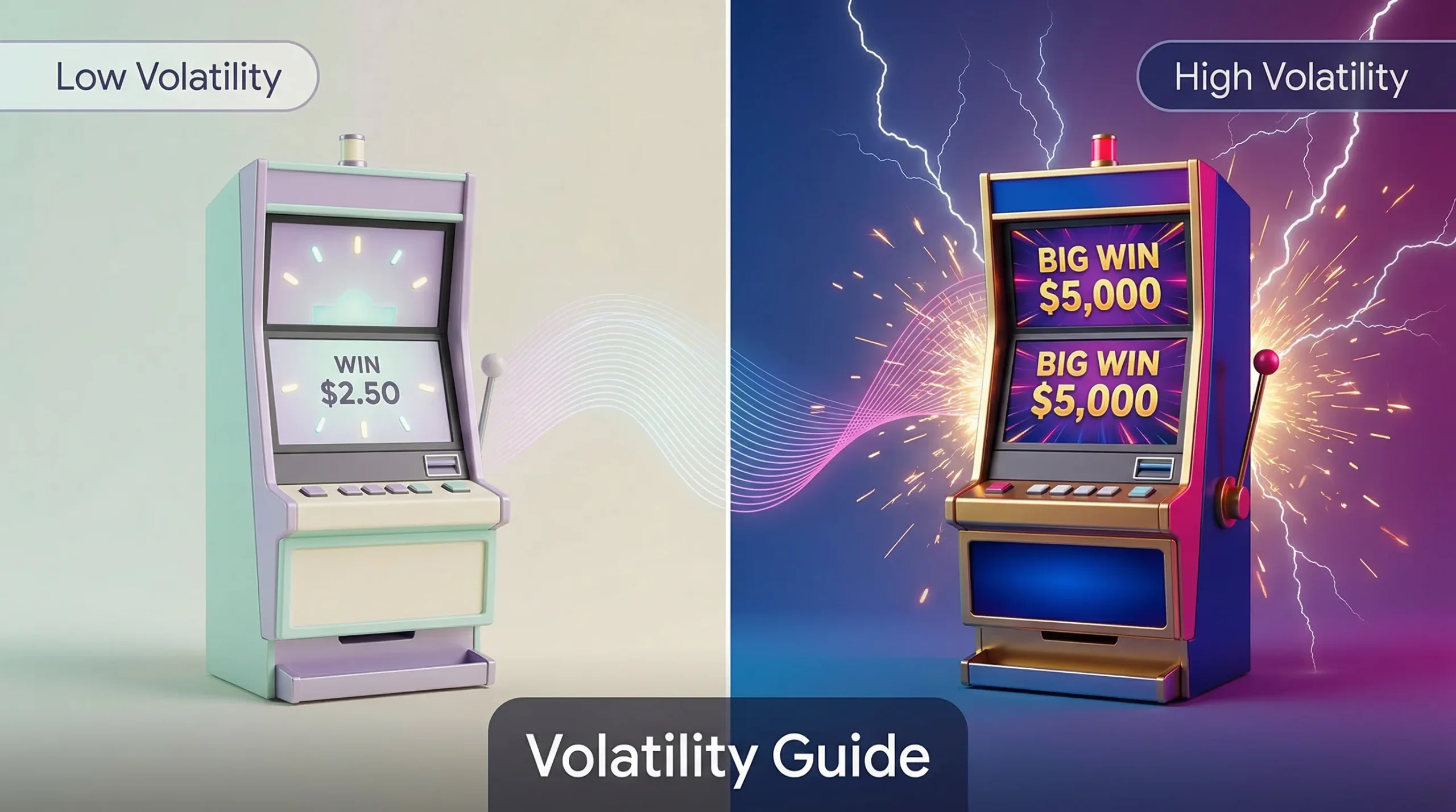 High versus low volatility sweepstakes slot games comparison